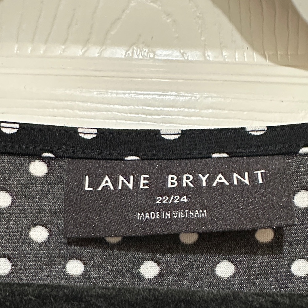 Lane Bryant Black and White Polka Dot Blouse - Picture 2 of 3